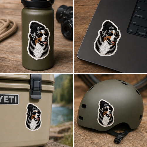 Cool Aussie Pup Die-Cut Sticker